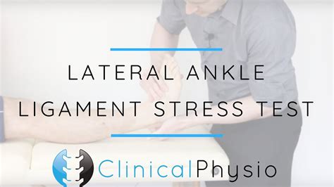 lateral ankle ligaments stress test